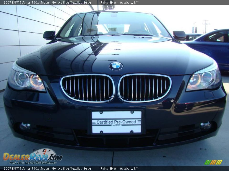 2007 BMW 5 Series 530xi Sedan Monaco Blue Metallic / Beige Photo #2