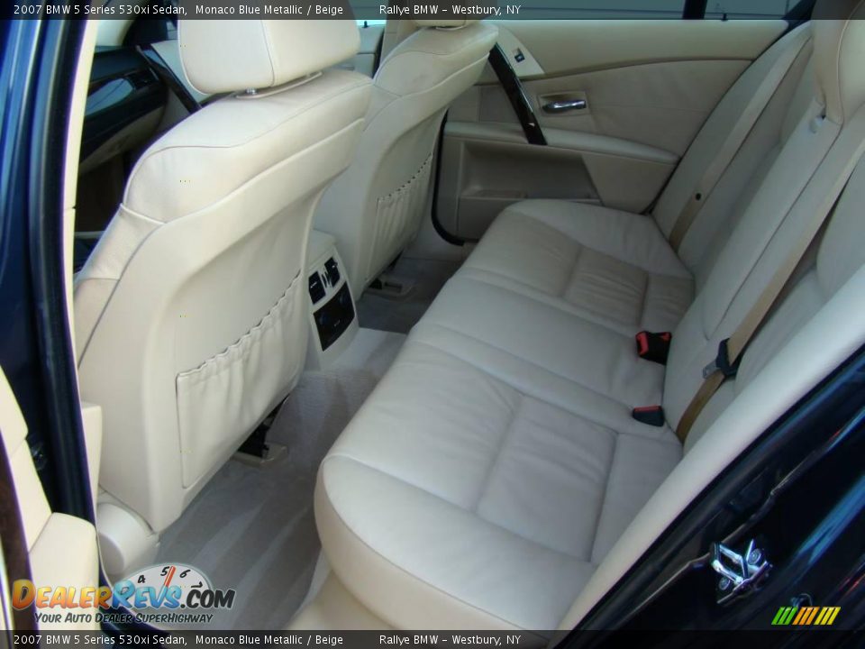 2007 BMW 5 Series 530xi Sedan Monaco Blue Metallic / Beige Photo #12