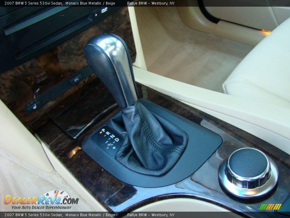 2007 BMW 5 Series 530xi Sedan Monaco Blue Metallic / Beige Photo #14