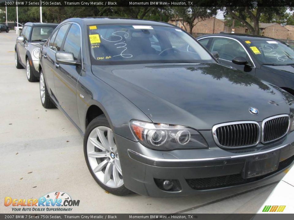 2007 BMW 7 Series 750i Sedan Titanium Grey Metallic / Black Photo #4