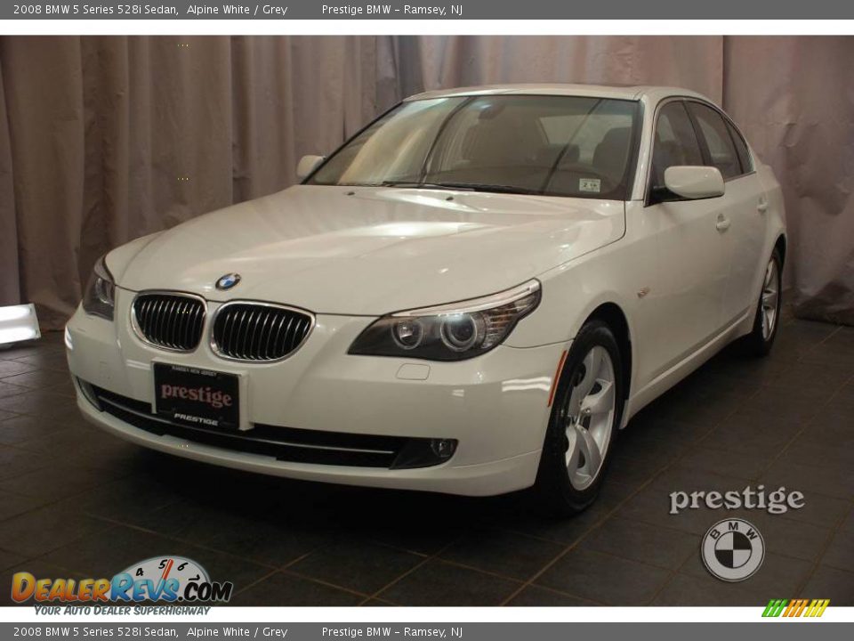 2008 BMW 5 Series 528i Sedan Alpine White / Grey Photo #1