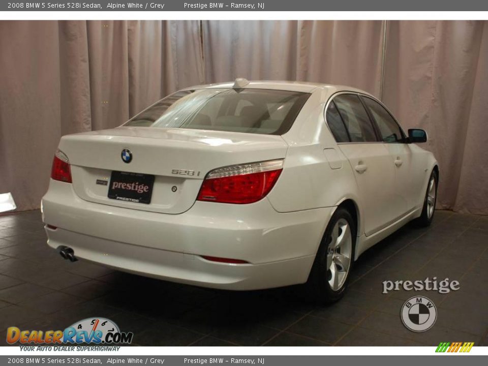 2008 BMW 5 Series 528i Sedan Alpine White / Grey Photo #2