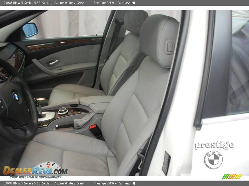 2008 BMW 5 Series 528i Sedan Alpine White / Grey Photo #4