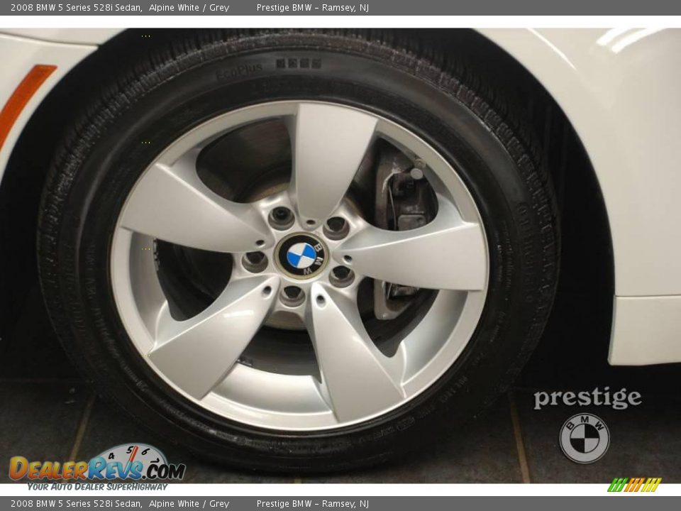 2008 BMW 5 Series 528i Sedan Alpine White / Grey Photo #5