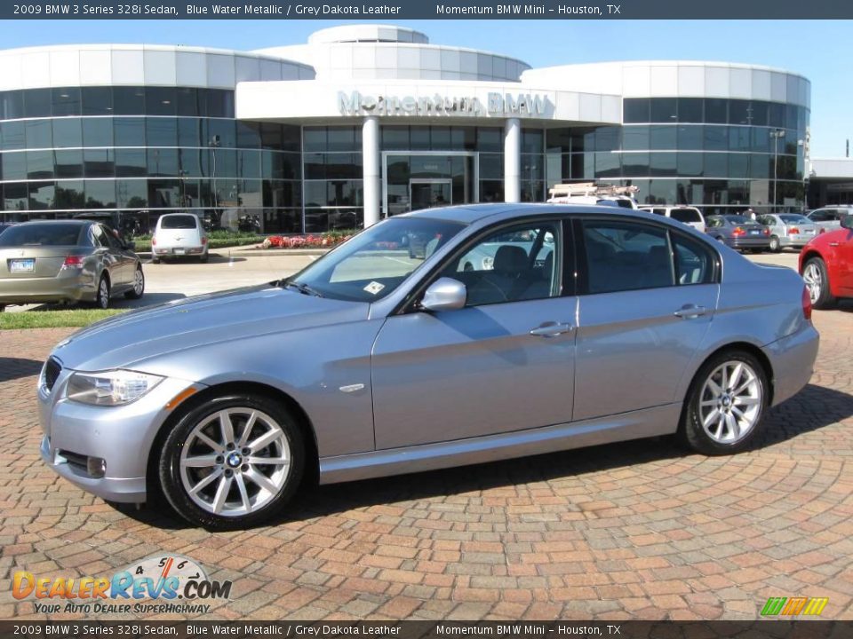 2009 BMW 3 Series 328i Sedan Blue Water Metallic / Grey Dakota Leather Photo #1