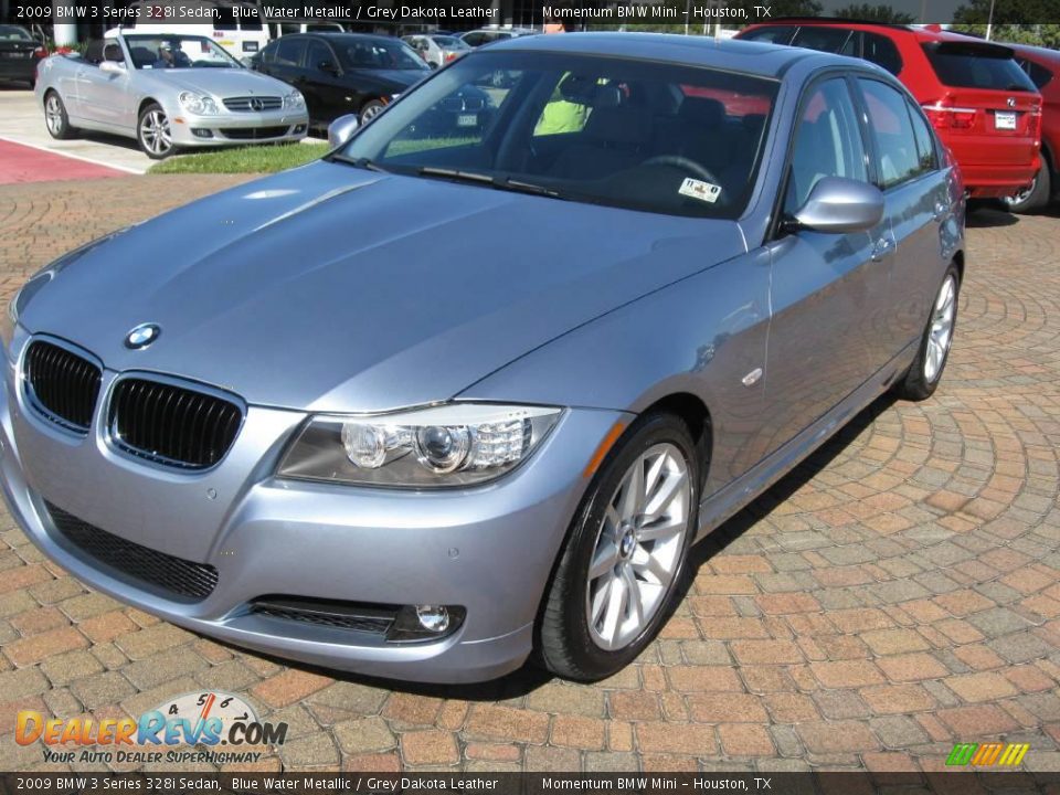 2009 BMW 3 Series 328i Sedan Blue Water Metallic / Grey Dakota Leather Photo #3