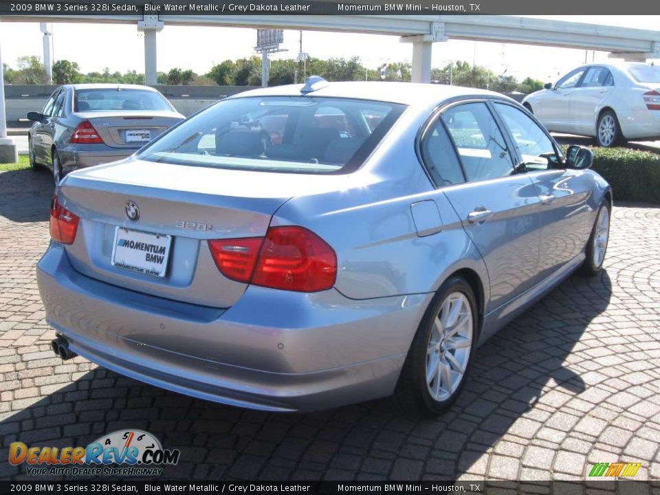 2009 BMW 3 Series 328i Sedan Blue Water Metallic / Grey Dakota Leather Photo #7