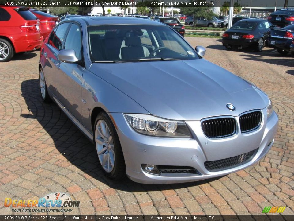 2009 BMW 3 Series 328i Sedan Blue Water Metallic / Grey Dakota Leather Photo #8