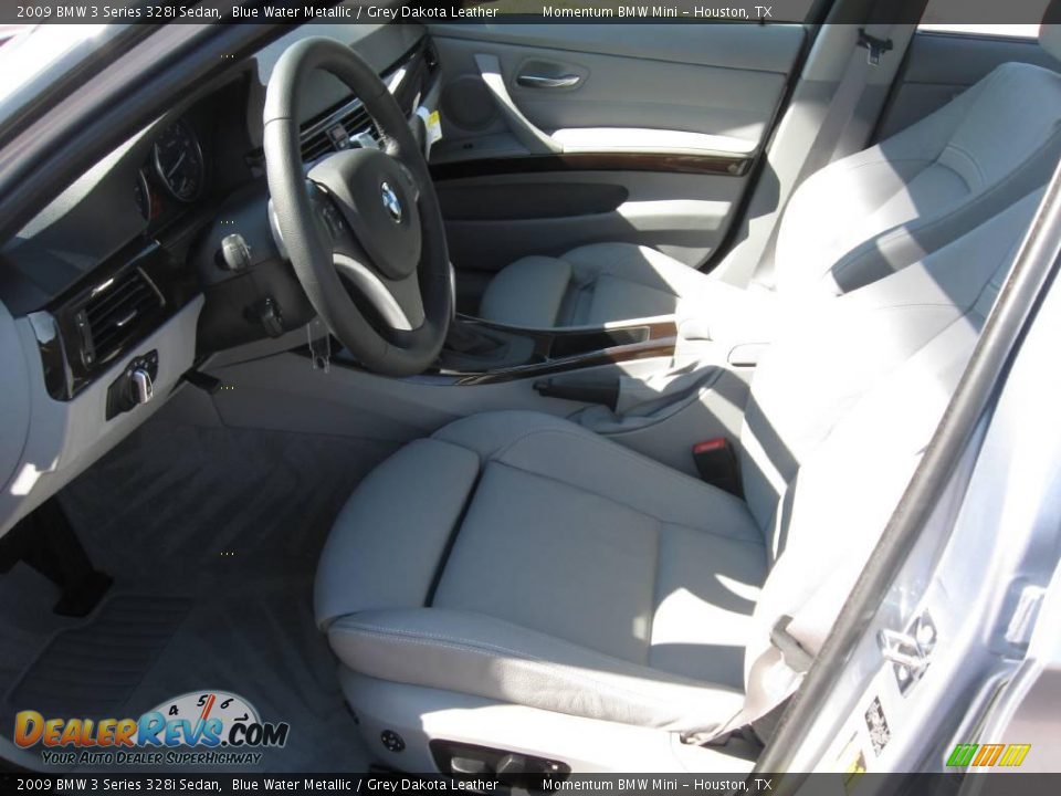 2009 BMW 3 Series 328i Sedan Blue Water Metallic / Grey Dakota Leather Photo #13
