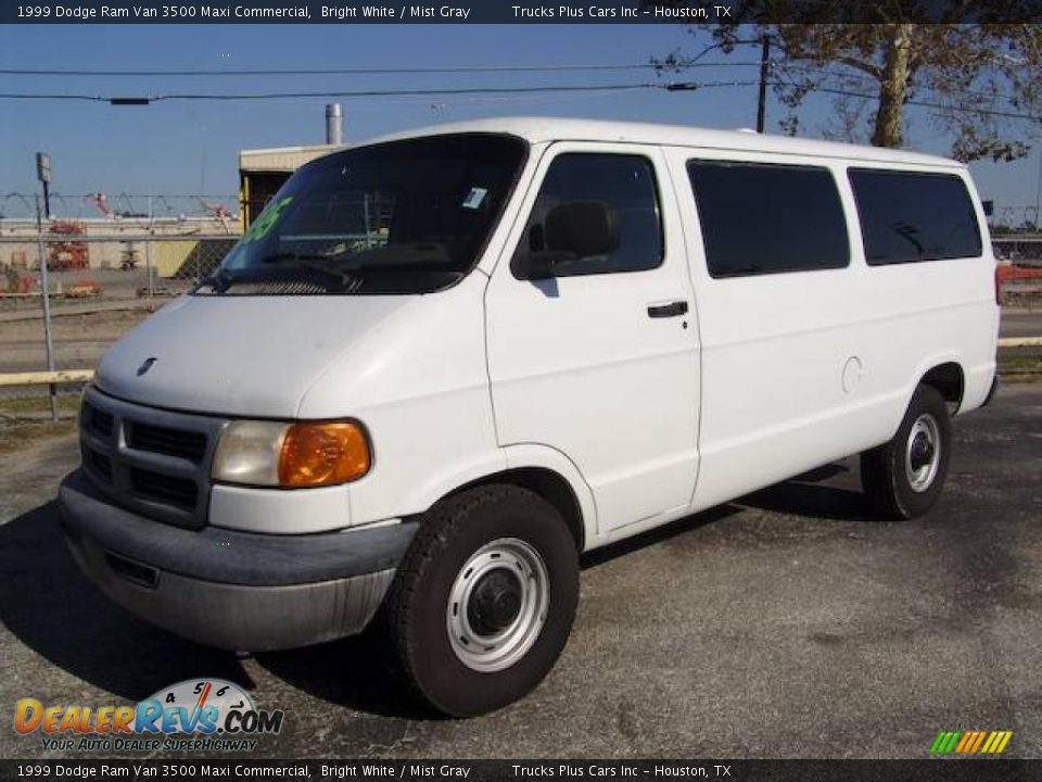 1999 Dodge Ram Van 3500 Maxi Commercial Bright White / Mist Gray Photo #1