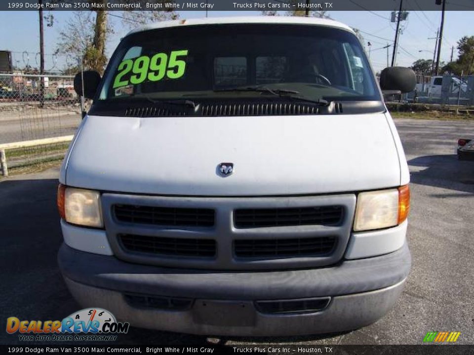 1999 Dodge Ram Van 3500 Maxi Commercial Bright White / Mist Gray Photo #2