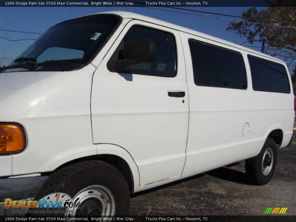 1999 Dodge Ram Van 3500 Maxi Commercial Bright White / Mist Gray Photo #10