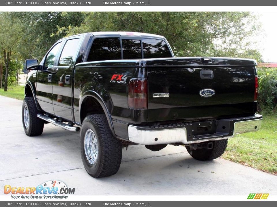 2005 Ford F150 FX4 SuperCrew 4x4 Black / Black Photo #8