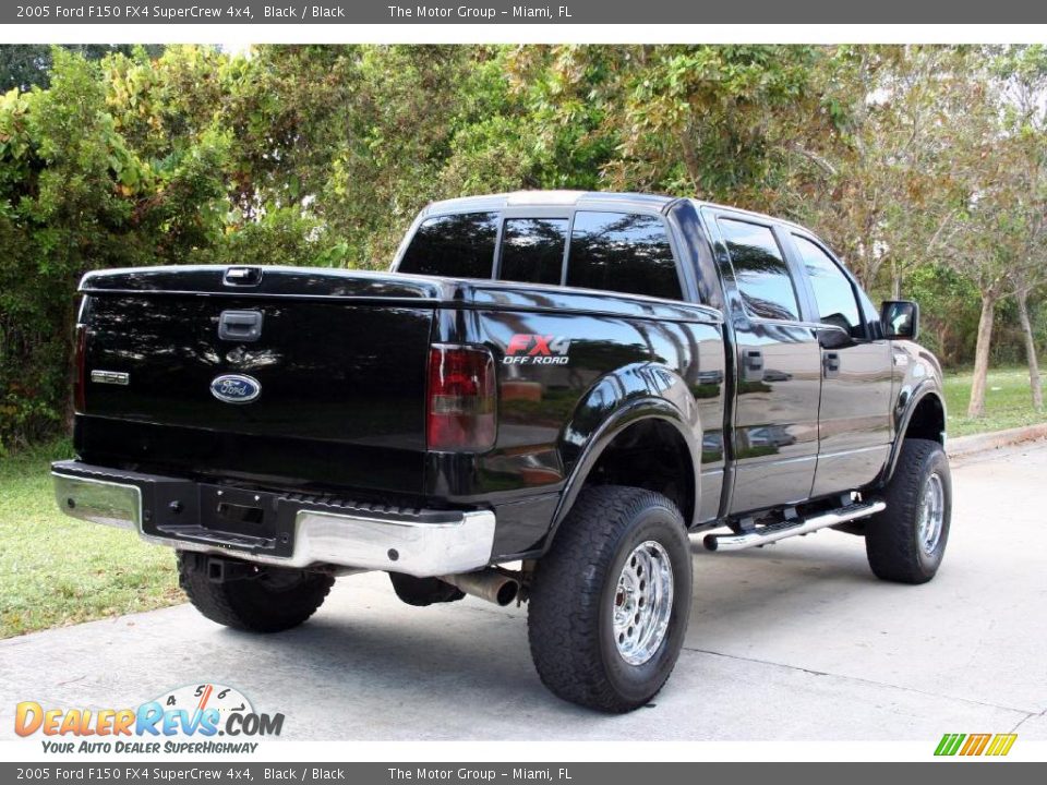 2005 Ford F150 FX4 SuperCrew 4x4 Black / Black Photo #11