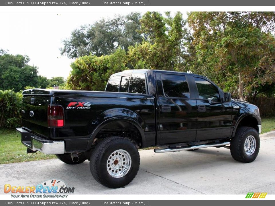 2005 Ford F150 FX4 SuperCrew 4x4 Black / Black Photo #13