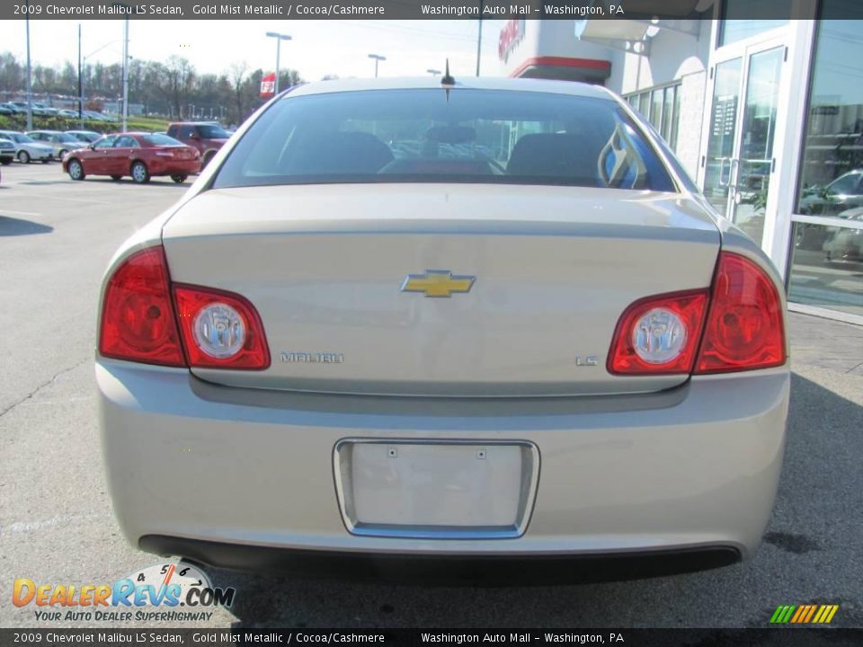 2009 Chevrolet Malibu LS Sedan Gold Mist Metallic / Cocoa/Cashmere Photo #6