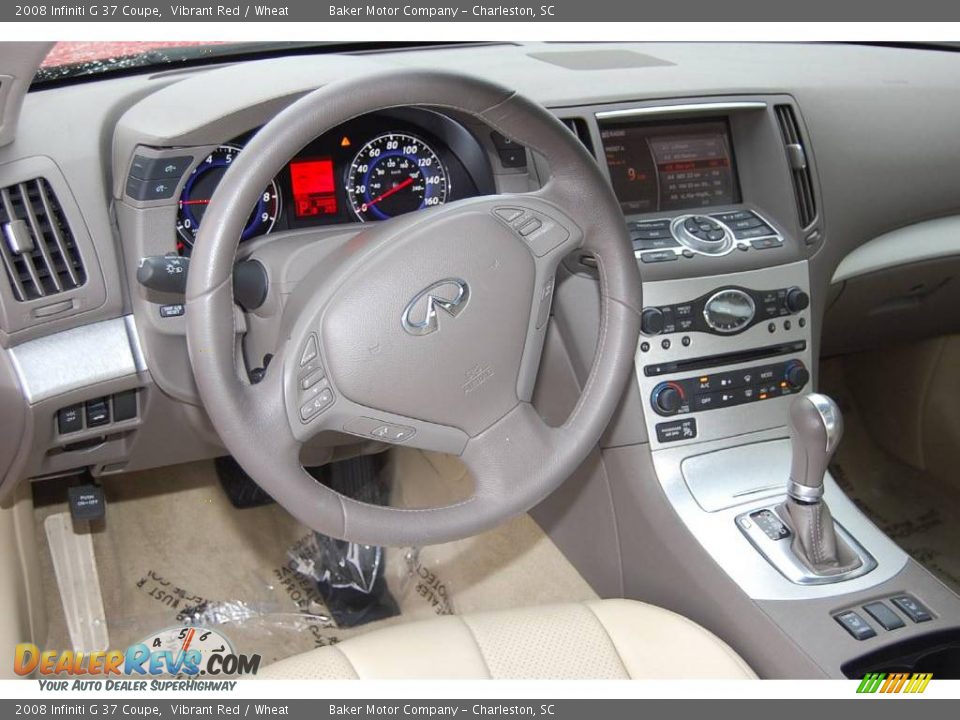 2008 Infiniti G 37 Coupe Vibrant Red / Wheat Photo #3