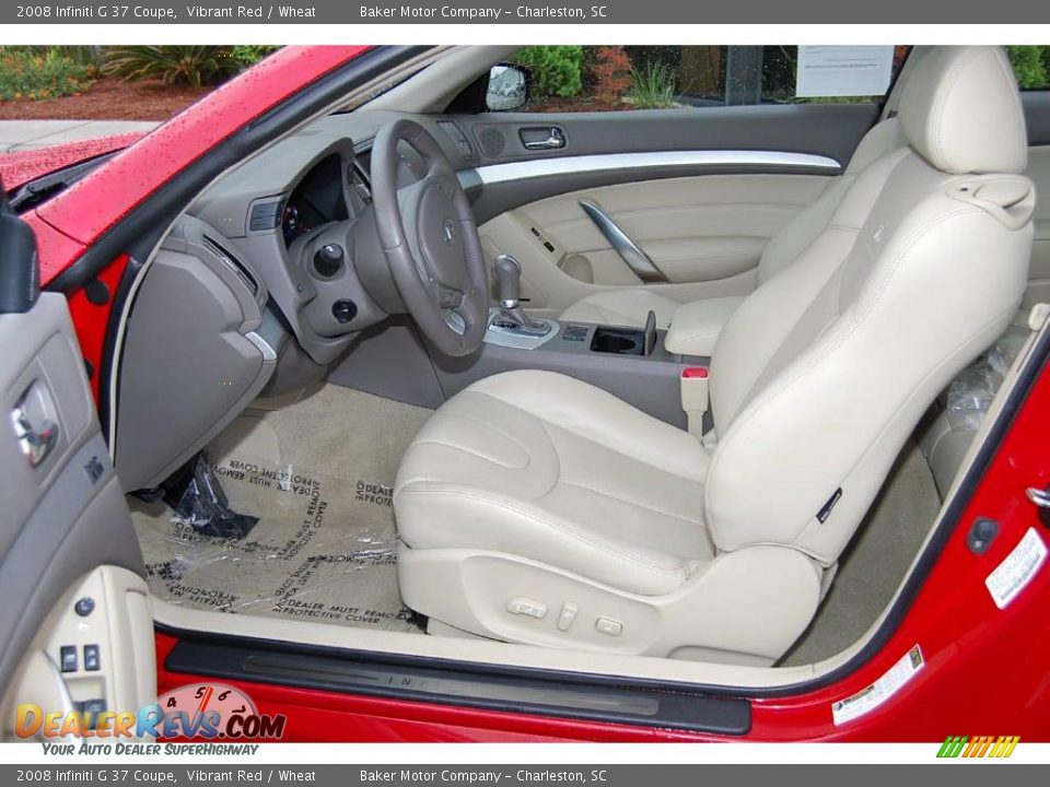 2008 Infiniti G 37 Coupe Vibrant Red / Wheat Photo #4