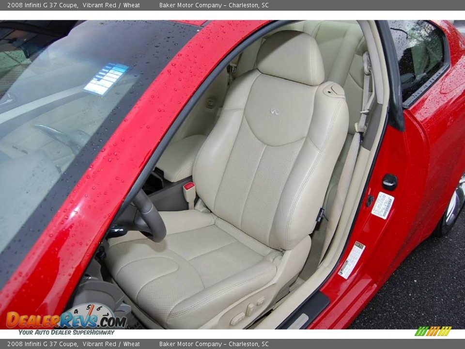 2008 Infiniti G 37 Coupe Vibrant Red / Wheat Photo #5
