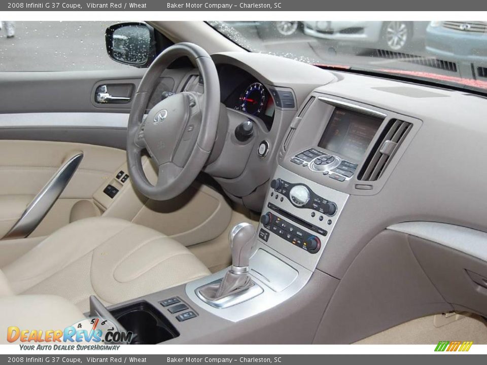 2008 Infiniti G 37 Coupe Vibrant Red / Wheat Photo #9