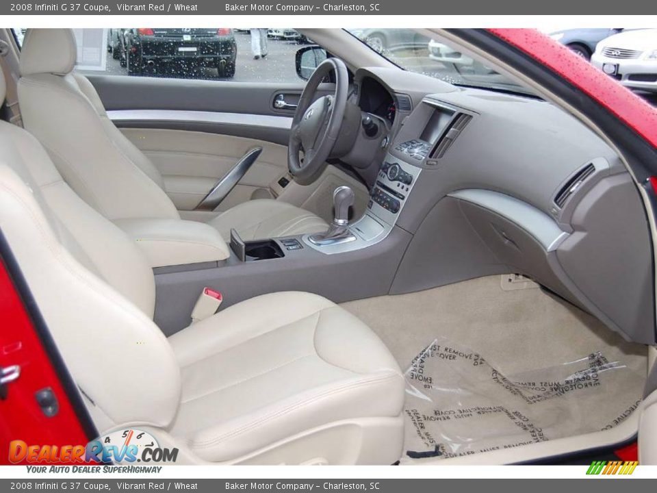 2008 Infiniti G 37 Coupe Vibrant Red / Wheat Photo #10