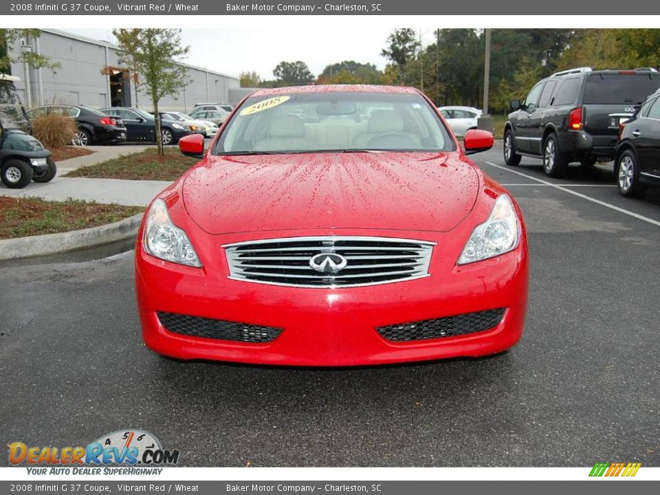 2008 Infiniti G 37 Coupe Vibrant Red / Wheat Photo #12