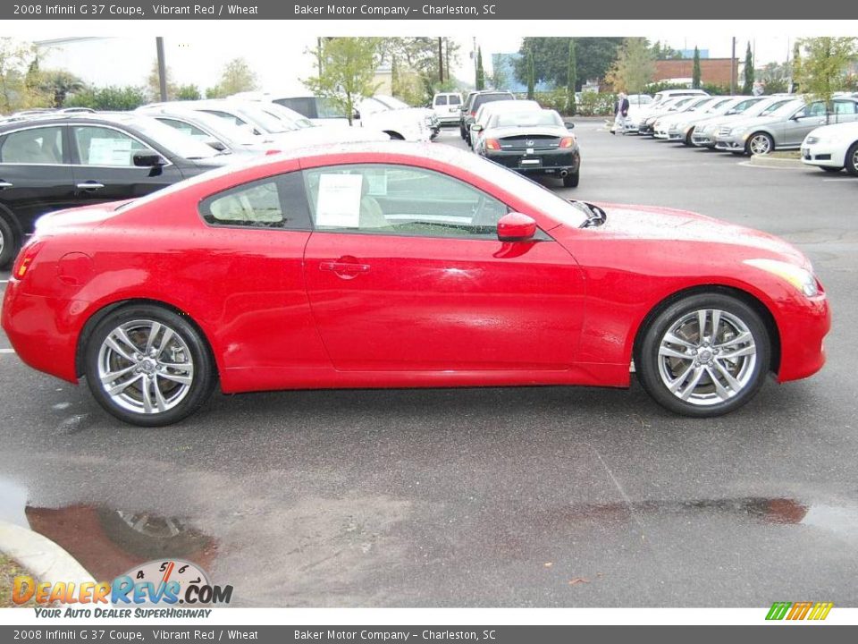 2008 Infiniti G 37 Coupe Vibrant Red / Wheat Photo #13