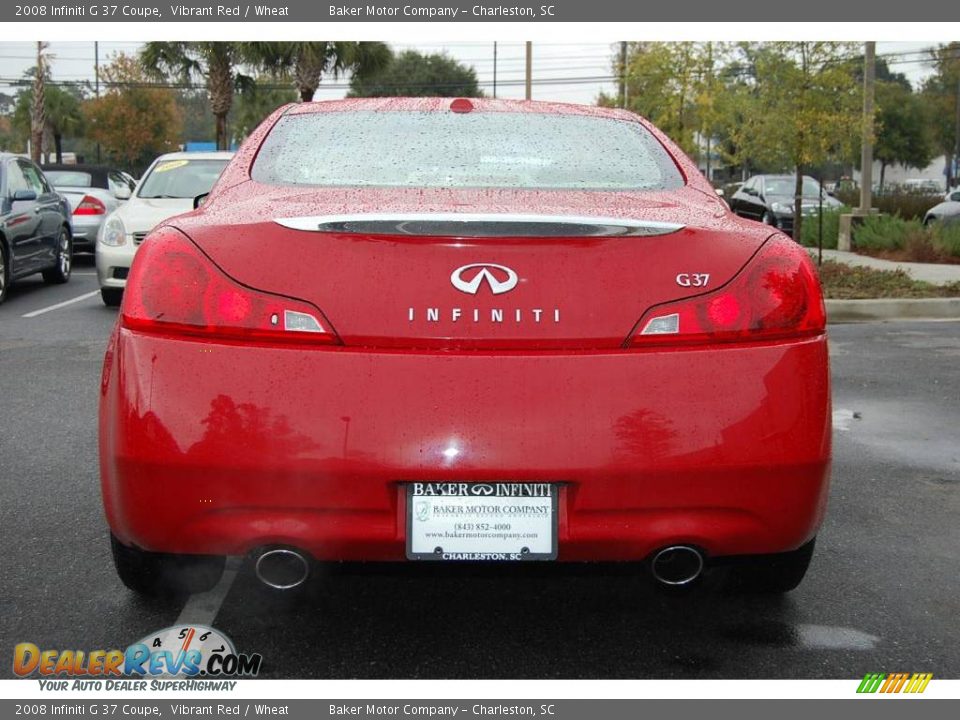 2008 Infiniti G 37 Coupe Vibrant Red / Wheat Photo #15