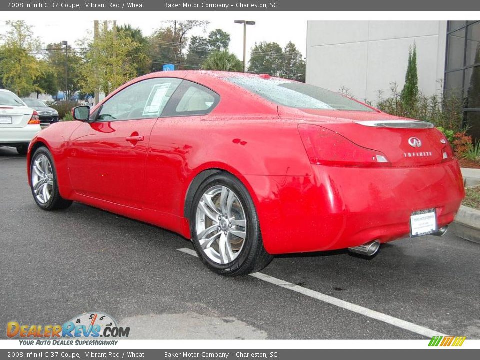 2008 Infiniti G 37 Coupe Vibrant Red / Wheat Photo #16