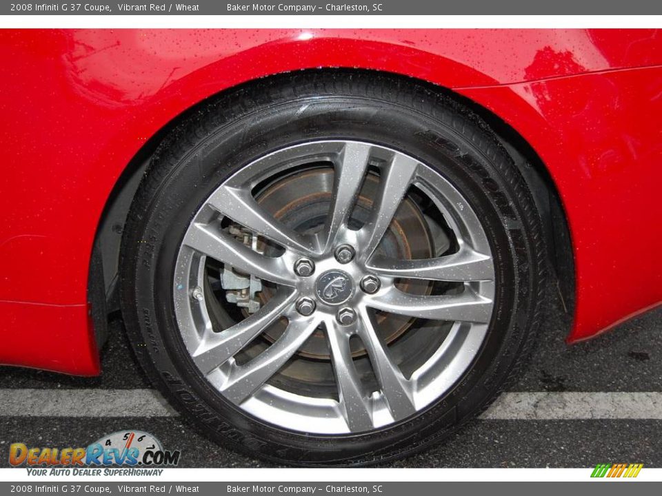 2008 Infiniti G 37 Coupe Vibrant Red / Wheat Photo #17