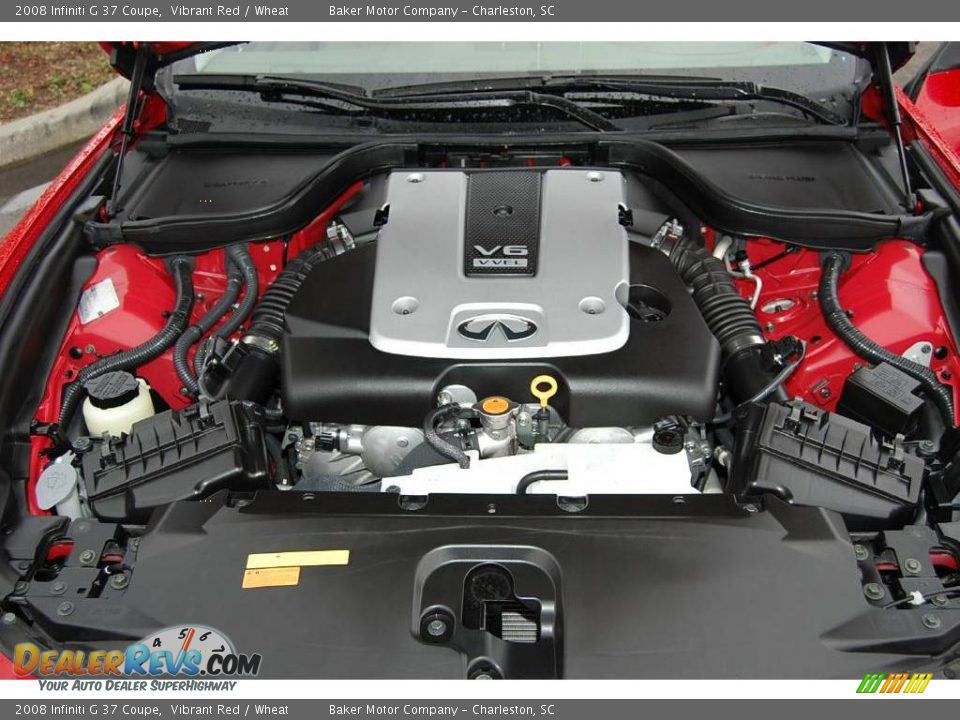 2008 Infiniti G 37 Coupe Vibrant Red / Wheat Photo #19