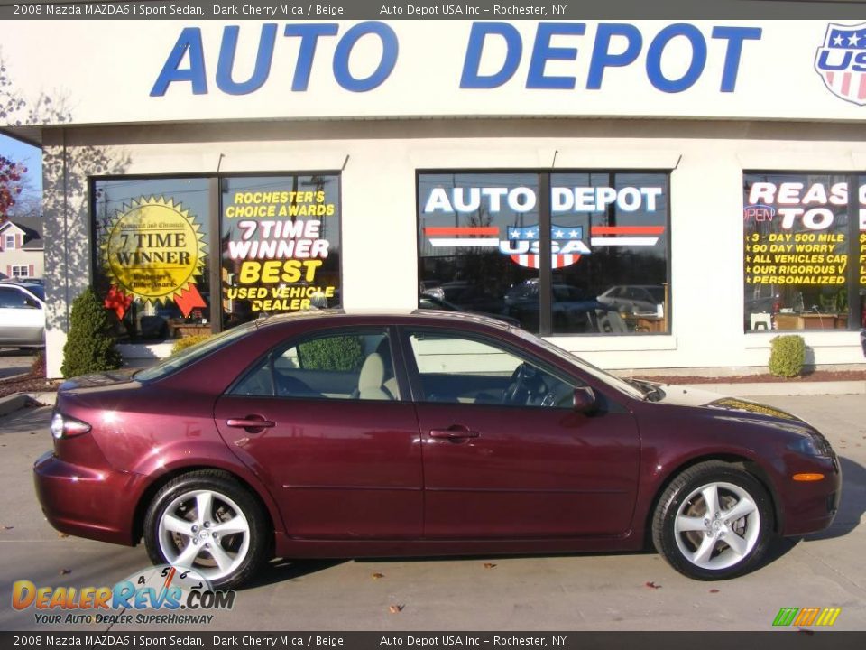 2008 Mazda MAZDA6 i Sport Sedan Dark Cherry Mica / Beige Photo #1
