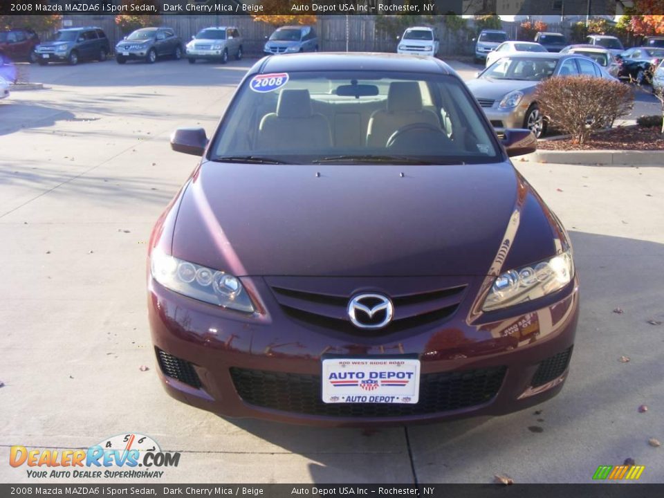 2008 Mazda MAZDA6 i Sport Sedan Dark Cherry Mica / Beige Photo #3