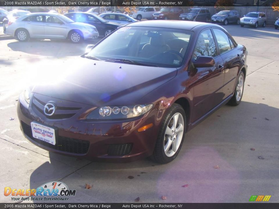 2008 Mazda MAZDA6 i Sport Sedan Dark Cherry Mica / Beige Photo #4