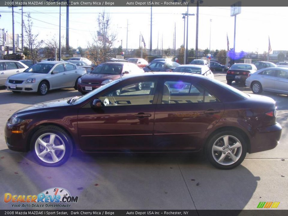 2008 Mazda MAZDA6 i Sport Sedan Dark Cherry Mica / Beige Photo #5