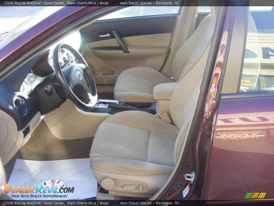 2008 Mazda MAZDA6 i Sport Sedan Dark Cherry Mica / Beige Photo #7