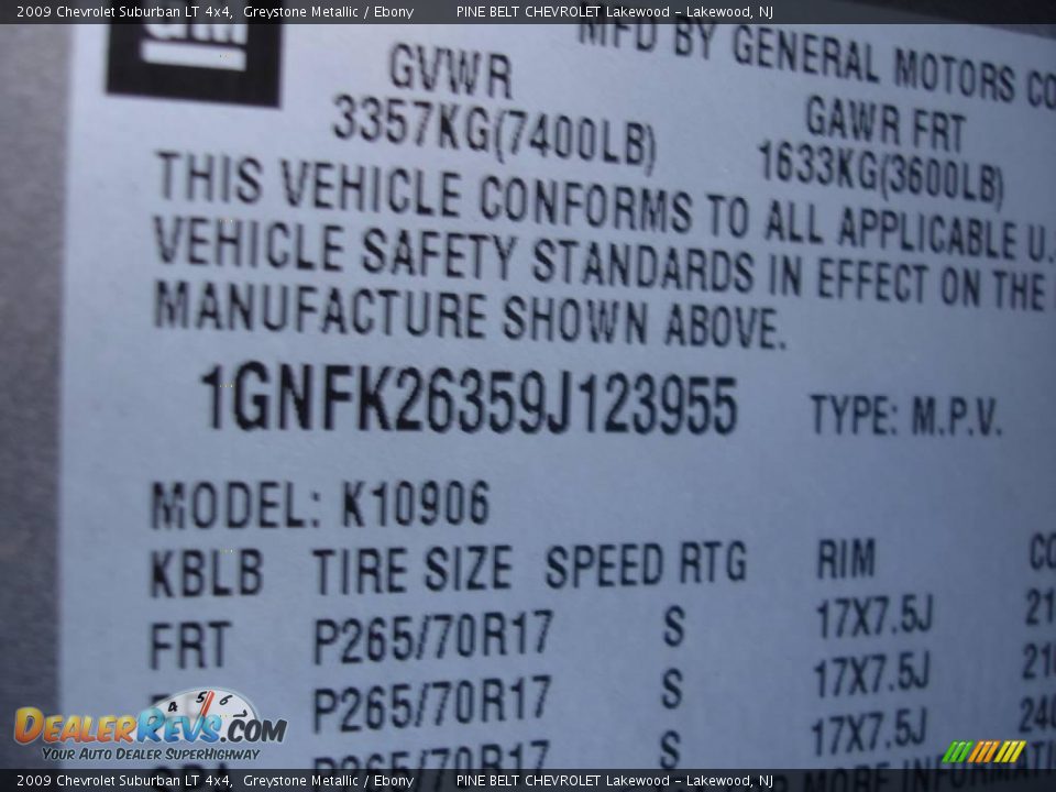 2009 Chevrolet Suburban LT 4x4 Greystone Metallic / Ebony Photo #15