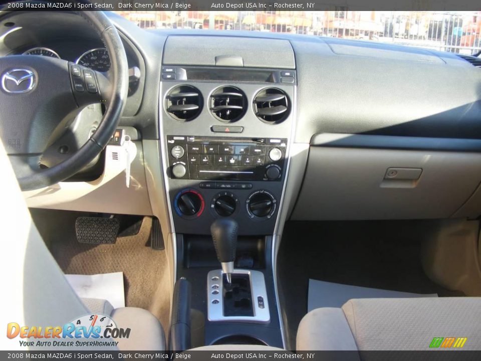 2008 Mazda MAZDA6 i Sport Sedan Dark Cherry Mica / Beige Photo #10