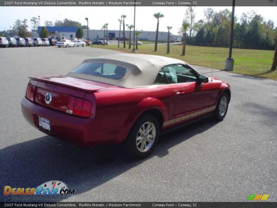 2007 Ford Mustang V6 Deluxe Convertible Redfire Metallic / Medium Parchment Photo #5