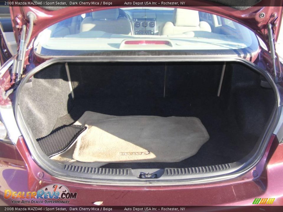 2008 Mazda MAZDA6 i Sport Sedan Dark Cherry Mica / Beige Photo #18