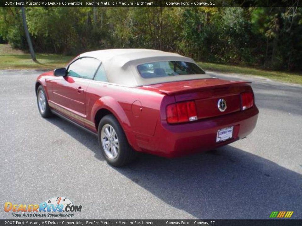2007 Ford Mustang V6 Deluxe Convertible Redfire Metallic / Medium Parchment Photo #7