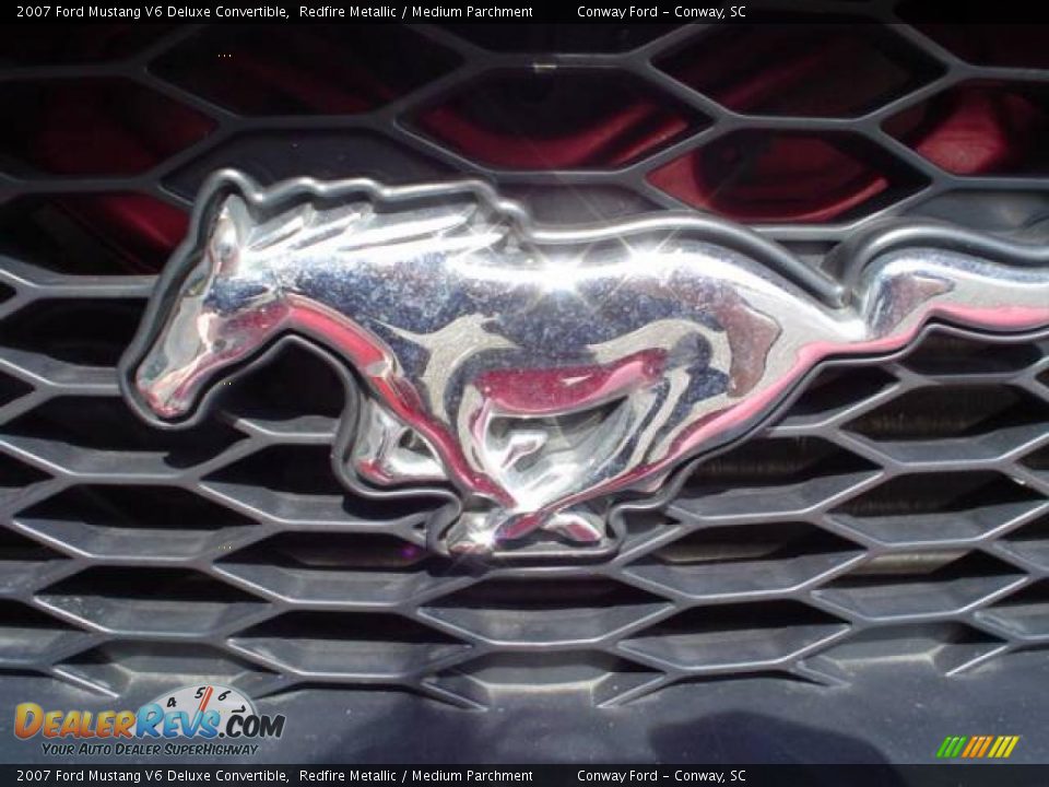 2007 Ford Mustang V6 Deluxe Convertible Redfire Metallic / Medium Parchment Photo #13