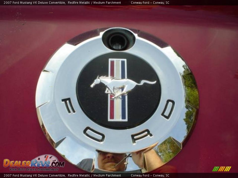 2007 Ford Mustang V6 Deluxe Convertible Redfire Metallic / Medium Parchment Photo #14