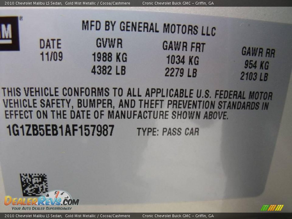 2010 Chevrolet Malibu LS Sedan Gold Mist Metallic / Cocoa/Cashmere Photo #19