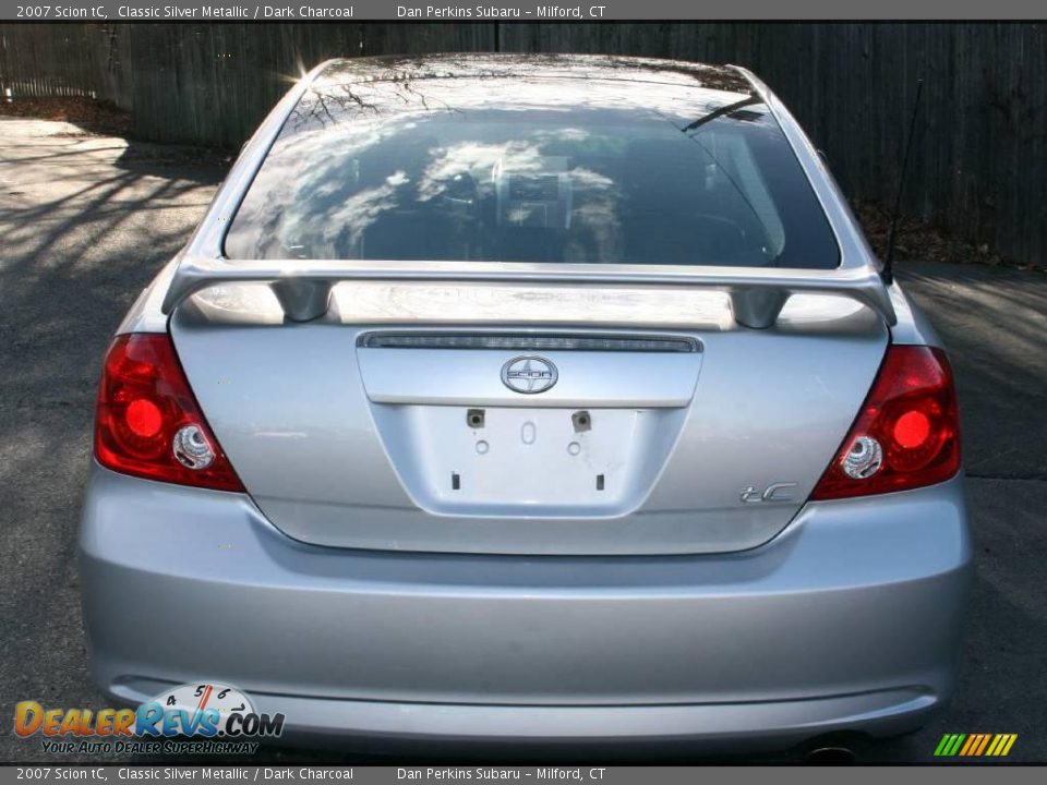 2007 Scion tC Classic Silver Metallic / Dark Charcoal Photo #6