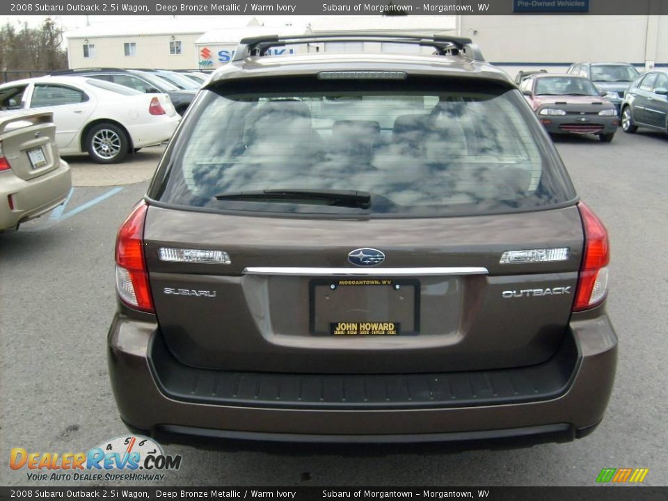 2008 Subaru Outback 2.5i Wagon Deep Bronze Metallic / Warm Ivory Photo #5