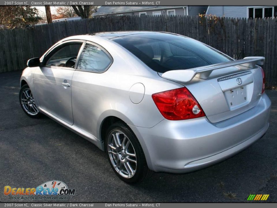 2007 Scion tC Classic Silver Metallic / Dark Charcoal Photo #8