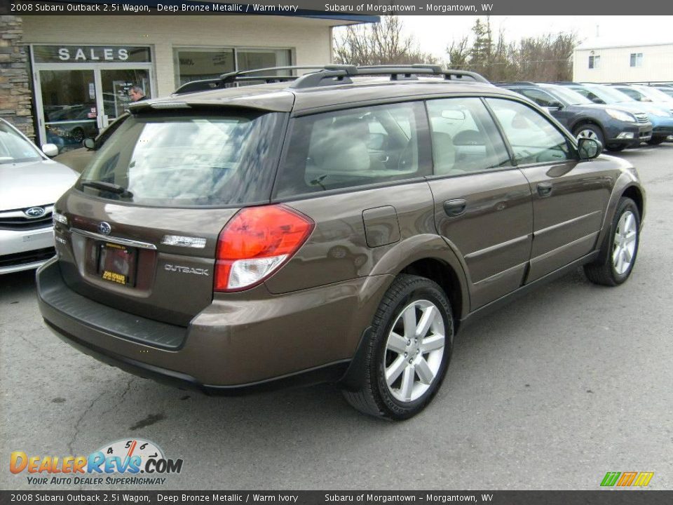 2008 Subaru Outback 2.5i Wagon Deep Bronze Metallic / Warm Ivory Photo #6