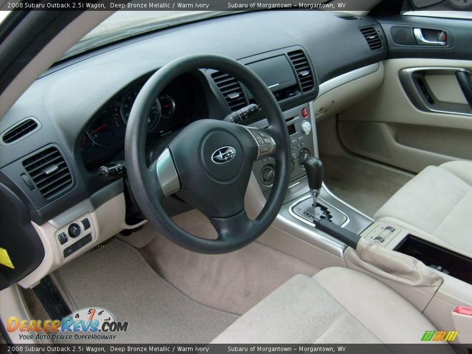 2008 Subaru Outback 2.5i Wagon Deep Bronze Metallic / Warm Ivory Photo #10