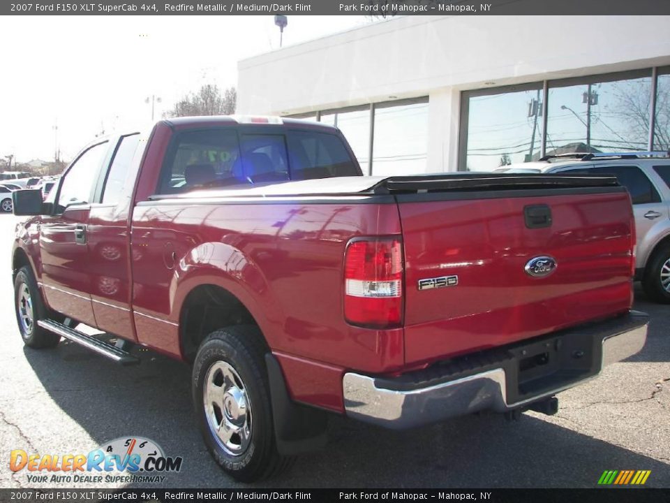2007 Ford F150 XLT SuperCab 4x4 Redfire Metallic / Medium/Dark Flint Photo #4